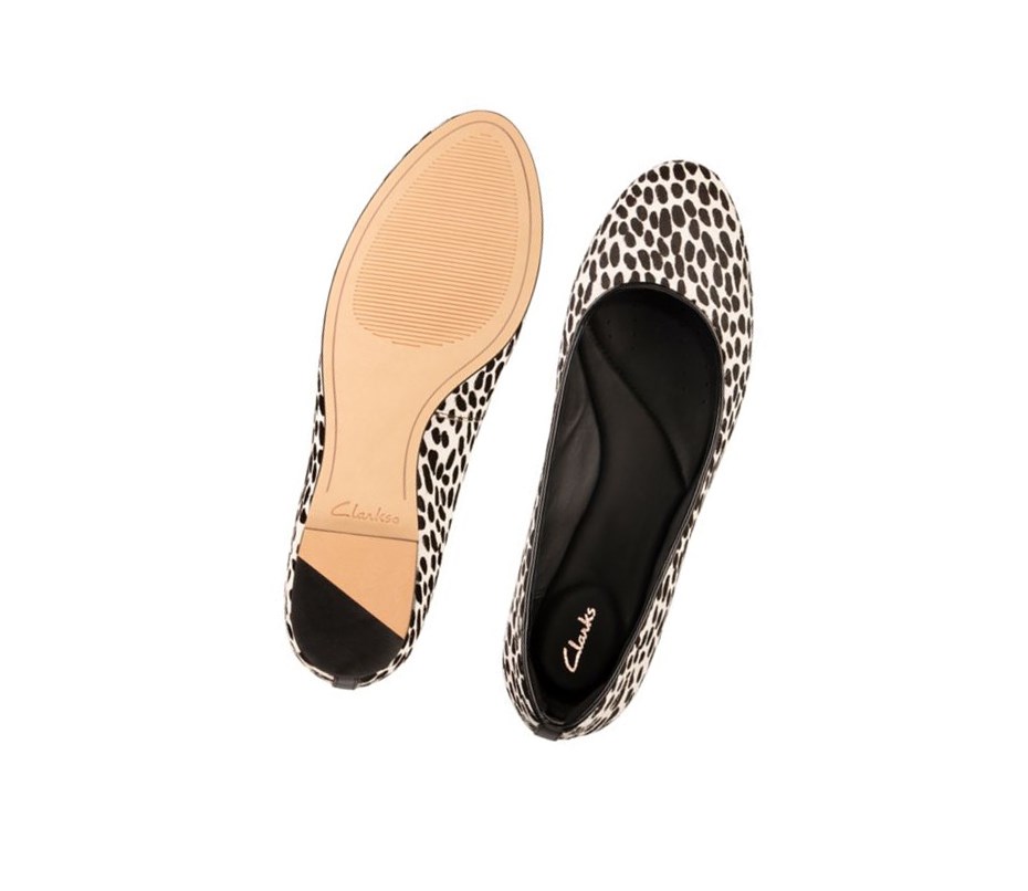 Clarks Balerinky Damske Akcia Grace Piper Print Kozene Leopardie